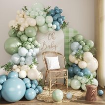 Blue Sage Green Balloon Garland Kit 124PCS Party Decorations - $29.99
