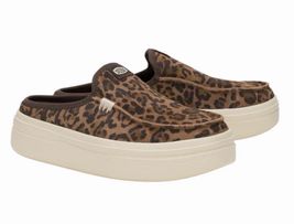 Hey Dude Womens Austin Lift Classic Leopard Print Mules!!(8) - $75.99