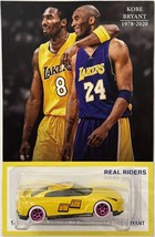 &#39;17 Nissan GTR R35 CUSTOM Hot Wheels Lakers&#39; Kobe Bryant w/Pink Real Riders - $94.59
