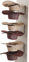 Cowboy Hat Rack For Wall Display Black Holder Organizer 6 Pieces NEW - £20.35 GBP