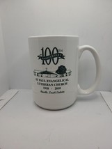St. Paul Evangelical Lutheran Church Coffee Mug Cup Ceramic Bowdle SD 100 Years - £9.44 GBP