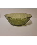 Indiana Glass Avocado Green Weavetex Chip Bowl - $18.70