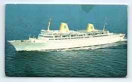 Postcard MS Kungsholm Swedish American Line Ocean Liner Cruise Ship, Bomb Scare - £6.22 GBP