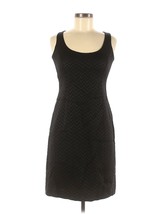 Armani Collezioni Antinea Dress Womens Size 6 Black Chevron Textured Wool Sheath - £30.90 GBP