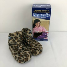 Snuggie Slippers Childrens Kids Leopard Plush M (13-1) NIB Soft Cozy Comfortable - £8.61 GBP