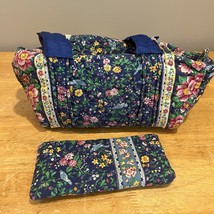 Vera Bradley Bluebird 10” Duffel Bag Purse Handle Replaced &amp; Soft Glasse... - $24.74