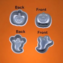 Ghost &amp; Pumpkin Wilton Singles Metal Mini Muffin Loaf Tin Halloween Cake... - £7.00 GBP