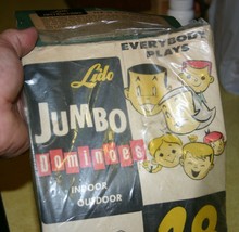 Vtg Lido Jumbo Domino Dominoes Plastic Original Bag Indoor Outdoor Unbreakable - $34.26