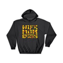 Wife Mom Boss Sunflower : Gift Hoodie Flower Floral Yellow Decor - £28.30 GBP