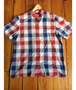 Vtg 80s Barb Stranger Things Plaid USA Union Made Button Front Womens Sh... - £28.80 GBP