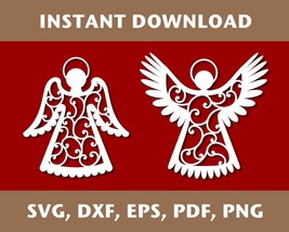 Angel svg, angel dxf, angel png, christmas angel svg, angel template, Cricut - $1.49