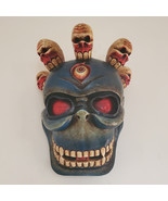Nepalese Wooden Citipati Skull Mask Wall Hanging 16&quot; - Made in Nepal - $5,121.80 MXN