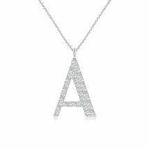 ANGARA GVS2 Diamond Uppercase Alphabet Letter A-Z Initial Pendant in White Gold - £471.89 GBP+