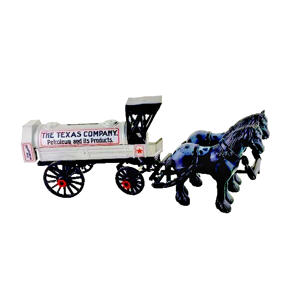 Texaco Horse and Tanker Die-Cast Bank with Key 1991 Edition - $21.78