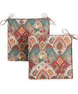 Greendale Home Fashions Outdoor 18&quot; Square Reversible Seat Cushions w/ T... - $39.59