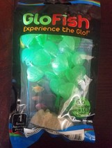 GloFish Fluorescent Green Plastic Aquarium Decoration Glow Plants Sinker Small - £27.50 GBP