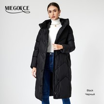 MIEGOFCE 2022 New Winter Long Solid Color Jacket Women Hooded Double Breasted Co - £127.66 GBP