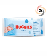2x Packs Huggies Pure Unscented Baby 99% Water Wet Wipes | 56 Wipes Per ... - $308.95 MXN