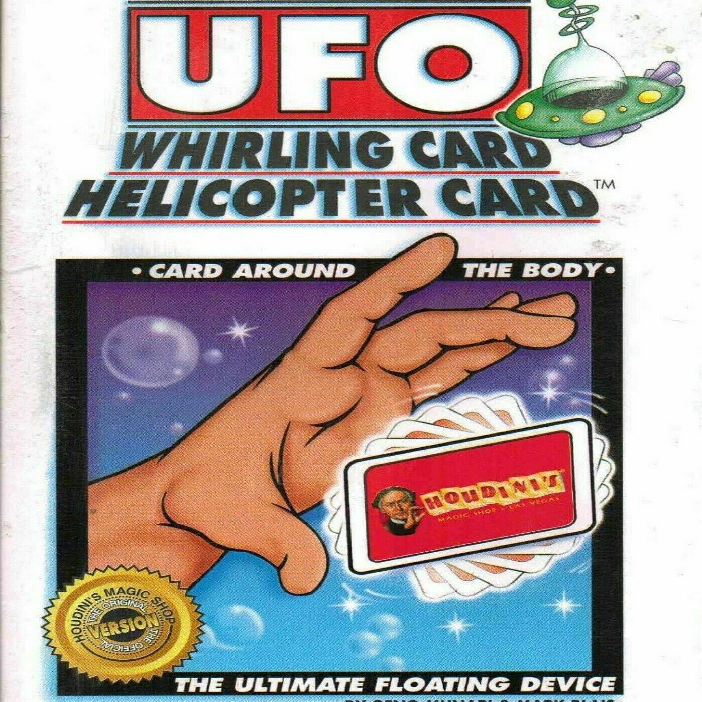 FREE SHIPPING to UK &amp; USA! Whirling Flying Helicopter Ufo Card Magic WAT... - $13.74