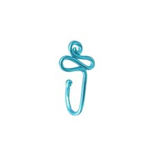 Gift Ear Clip Jewelry Fashion Nose Ring Punk Spiral Fake Piercing(2,blue) - £7.60 GBP