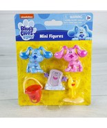 Blues Clues &amp; You Mini Figure Set 5pc Blue Magenta Soap Pail Shovel NEW - £9.70 GBP