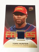 Torii Hunter Minnesota Twins 2007 Fleer Ultra Jersey Patch Card #GF-TH - £6.25 GBP