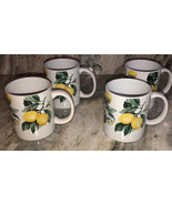 Coffee Tea Ceramic Cup Mug Set of 4 Royal Norfolk Lemons 12 oz NEW-SHIPS... - £31.46 GBP