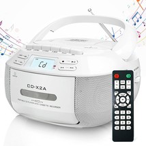 Cd Player Boombox Cassette Player Combo With Bluetooth,Am/Fm Radio,Stereo Sound  - £87.33 GBP