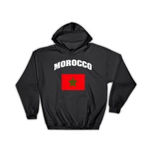 Morocco : Gift Hoodie Flag Chest Moroccan Expat Country Patriotic Flags Travel S - £28.76 GBP