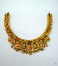 vintage antique 22kt gold necklace choker traditional handmade jewelry - £3,013.93 GBP
