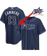 Juinior Caminero #13 Rays Men&#39;s 2025 All-Star Navy Replica Jersey - $1,120.73 MXN