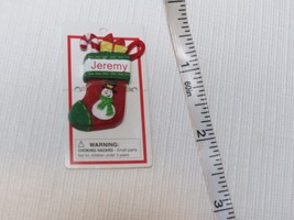 Itsy Bitsy Stocking Ornament name Jeremy MINI Ganz personalized Christmas gift - £5.75 GBP