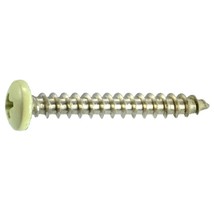 #10 x 1-1/2&quot; Beige 18-8 Stainless Phillips Pan Sheet Metal Screws (10 pcs.) - $11.07