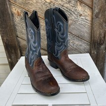 Cody James Two-Tone Embroidered Leather Round Toe Western Boots Youth Si... - $29.70