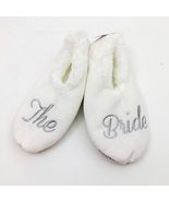 Snoozies Women&#39;s The Bride Slippers Non Skid Soles White Medium 7/8 - $17.80 CAD