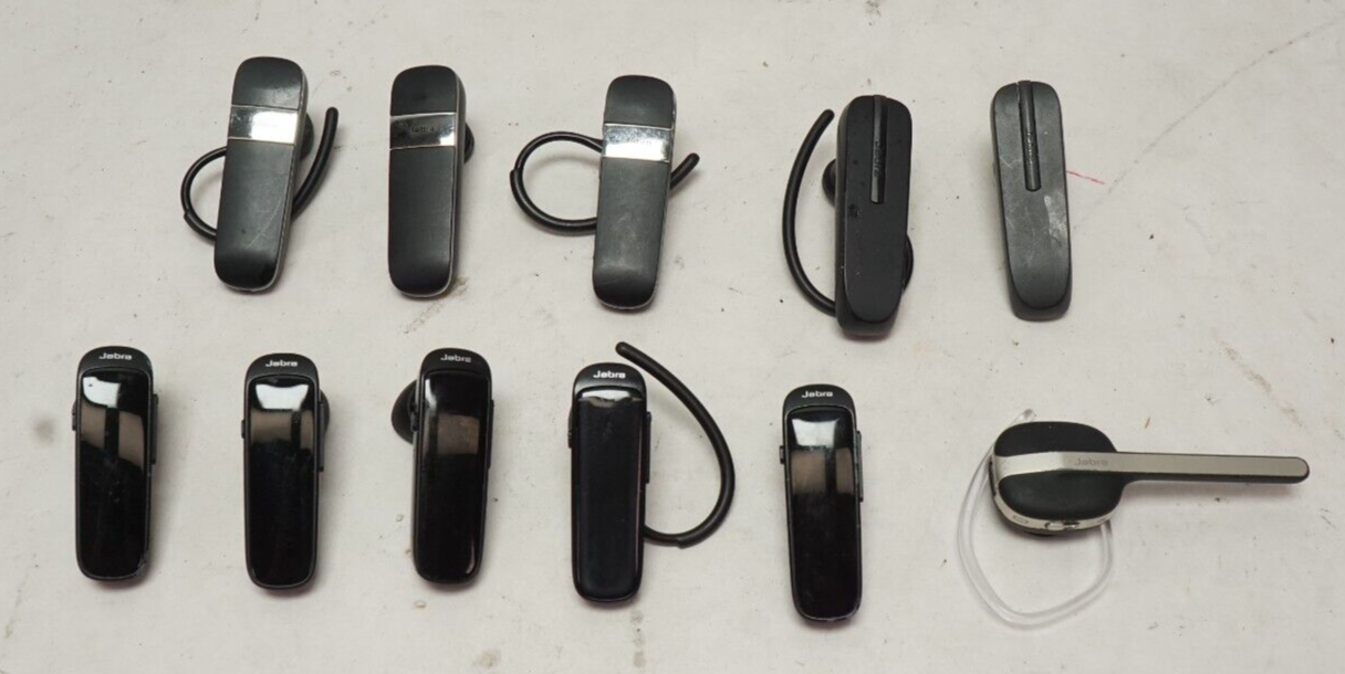 LOT OF 11 Jabra Talk 5, 15, 25, 30 In-ear Bluetooth Wireless Headsets - $79.10