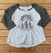 altar&#39;d state NWT $49.95 women’s enjoy the journey Shirt Size M green cream F12 - £11.81 GBP