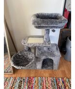 Cat Tree for Small Indoor Cats, Plush Cat Tower 40.6"L x 11.8"W x 31.5"H - $41.58
