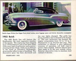 1952 Print Ad The &#39;52 Buick Super Riviera Bigger Front Wheel Brakes - £8.75 GBP