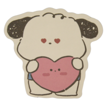 Puppy Dog Pink Heart Eyes Love  Cute Chibi Kawaii Sticker - $2.96