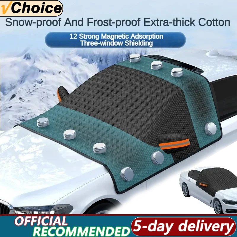 Car Universal Windshield Magnetic Snow Cover Car Snow Sun Visor Frost-proof and - £19.90 GBP+