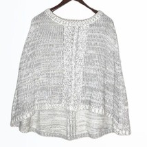 White House Black Market White Silver Grey Monslair Cape Relaxed Fit Size XS - £30.37 GBP