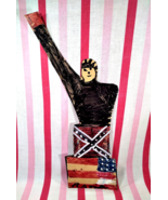 Vintage Georgia Folk Artist R.A. Miller Tin Statue of Liberty with Flags... - $175.00