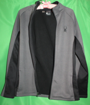 Spyder Youth XL 18/20 Gray Black Zip Front Jacket - £23.36 GBP