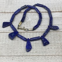44.9g, 11mm-29mm Natural Lapis Lazuli Polished Tube Beads Strand,25 Bead... - £18.87 GBP