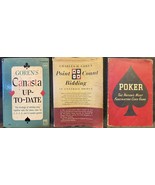 Lot of 3 vintage Card Game Books Canasta, Contract Bridge,Poker Goren PE... - £11.76 GBP