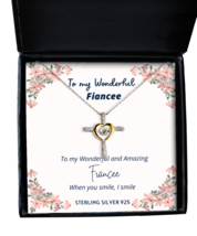 To my Fiancee, when you smile, I smile - Cross Dancing Necklace. Model 64037  - £29.87 GBP