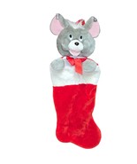 Vintage Fun World Plush Mouse Christmas Stocking Holiday Decoration Fest... - $23.55 CAD