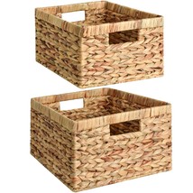 Water Hyacinth Storage Baskets, Handwoven Rattan Baskets For Organizing, Decorat - £45.55 GBP