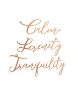 Cursive Words Wall Plaques Set of 3 Gold Wrought Iron Calm Serenity Tran... - $34.64